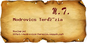 Modrovics Terézia névjegykártya